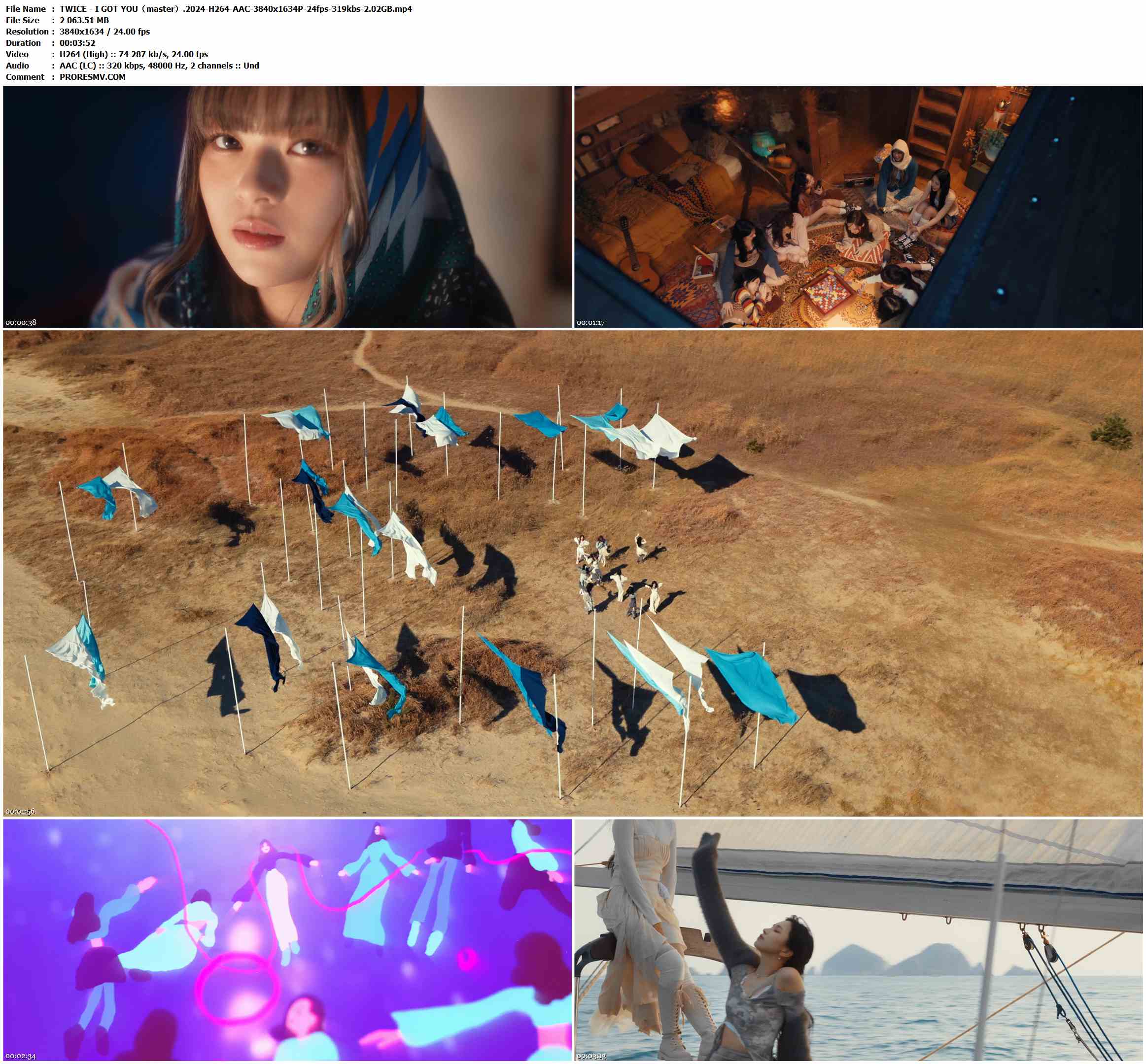 TWICE - I GOT YOU（master）.2024-H264-AAC-3840x1634P-24fps-319kbs-2.02GB官方MV_高清MV